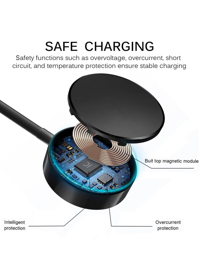 Generic - Magnetic Wireless Charger Dock Compatible with Galaxy Watch 7/6/6 Classic/5/5 pro/4/3/Active2/1,Portable Charging Dock for Samsung Galaxy Watch,3.3ft - Image 1