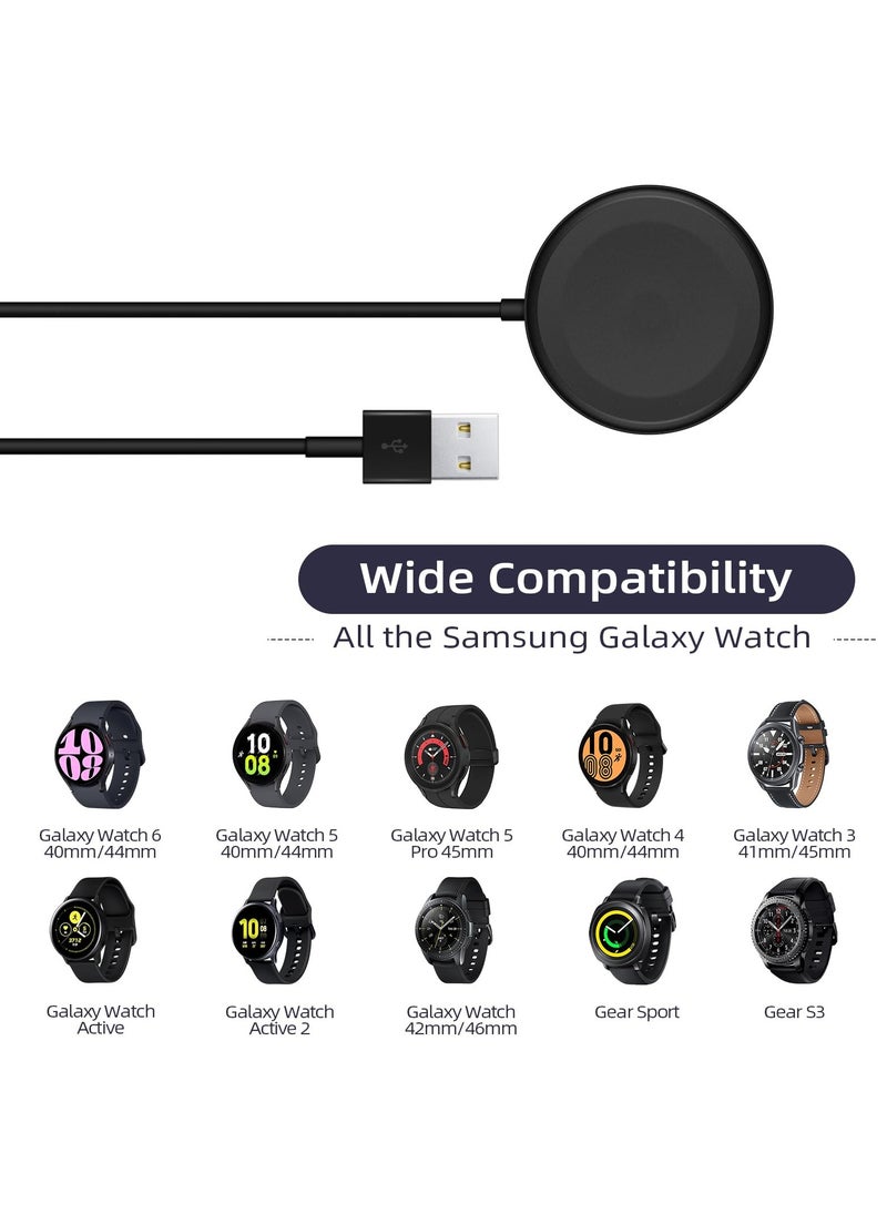 Generic - Magnetic Wireless Charger Dock Compatible with Galaxy Watch 7/6/6 Classic/5/5 pro/4/3/Active2/1,Portable Charging Dock for Samsung Galaxy Watch,3.3ft - Image 1