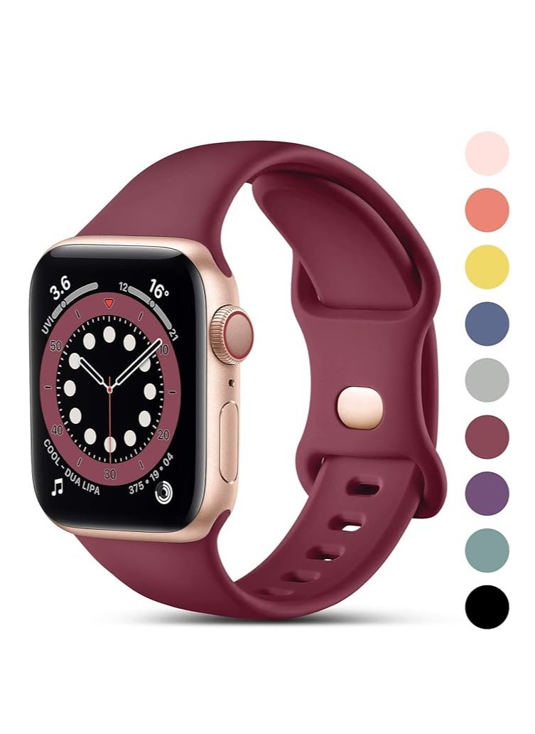 Generic - Compatible Apple Watch Bands   42 mm 44 mm 45 mm 49 mm, Silicone Replacement Bands Compatible with iWatch Series 9 8 7 6 5 4 3 2 1 SE Ultra for Women Men - Image 1