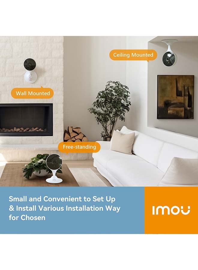 IMOU 3MP Camera for Home 2K Indoor  Security Camera, Cue2 Mini Camera Baby Monitor, Night Vision CCTV Camera, Two-way Talk Alert & Protection System, Work with Aleax (Cue2 3MP) - Image 4