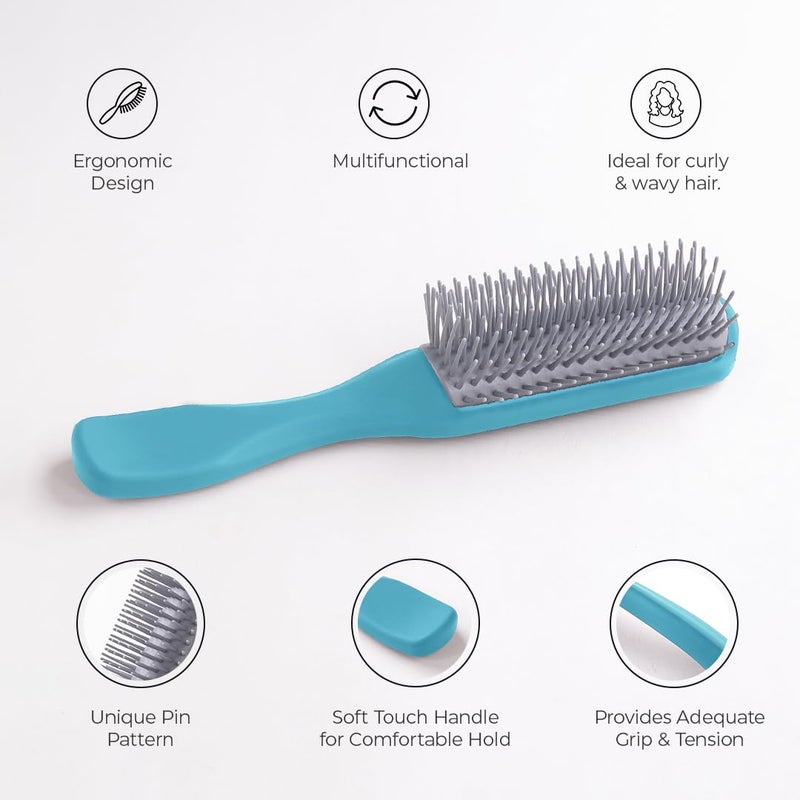 PROLIXR Hair Styling Brush Curl Defining Hair Brush for Thick Curly Wavy Hair Hair Comb Hair Brush for Women Men Hair Care Created by Savio John Pereira Blue - Image 2