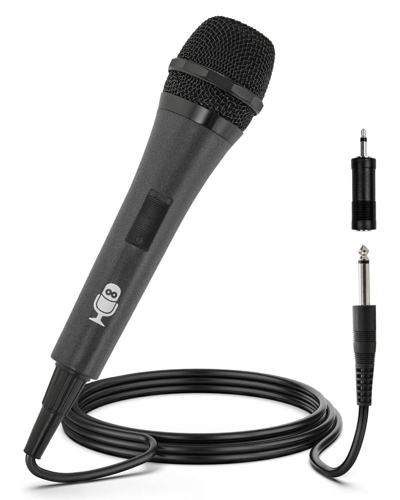 Singing Machine Wired Microphone for Karaoke, (Black) - Unidirectional Dynamic Vocal Microphone - Plug-in Microphone for Karaoke Machine, AMP, & Speaker - Mic for Singing, Public Speaking, & Parties - Image 1