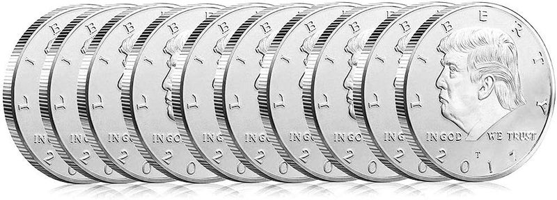 كلاراكو عملة دونالد ترامب، عملة فضية مطلية قابلة للتحصيل لعام ٢٠١٧، الرئيس الخامس والأربعون - عبوة من ١٠ عملات - Image 1