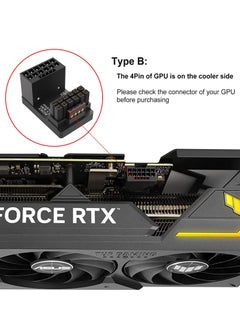 KASTWAVE 12VHPWR 180° Angled Adapter, Aluminum ATX 3.0 16 Pin GPU Power Connector - 600W PCIe 5.0, 12+4pin for RTX 3090Ti, 4070Ti, 4080, 4090 Graphics Cards  - Image 3