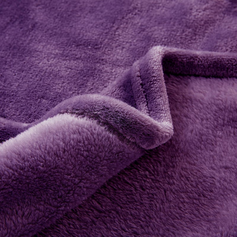 BEDELITE Fleece Blanket Purple Throw Blanket for Couch & Bed  Luxury Plush Cozy Fuzzy Blanket 50"" x 70""  Super Soft Warm Lightweight Fall Throw Blanket for Travel Camping - Image 5