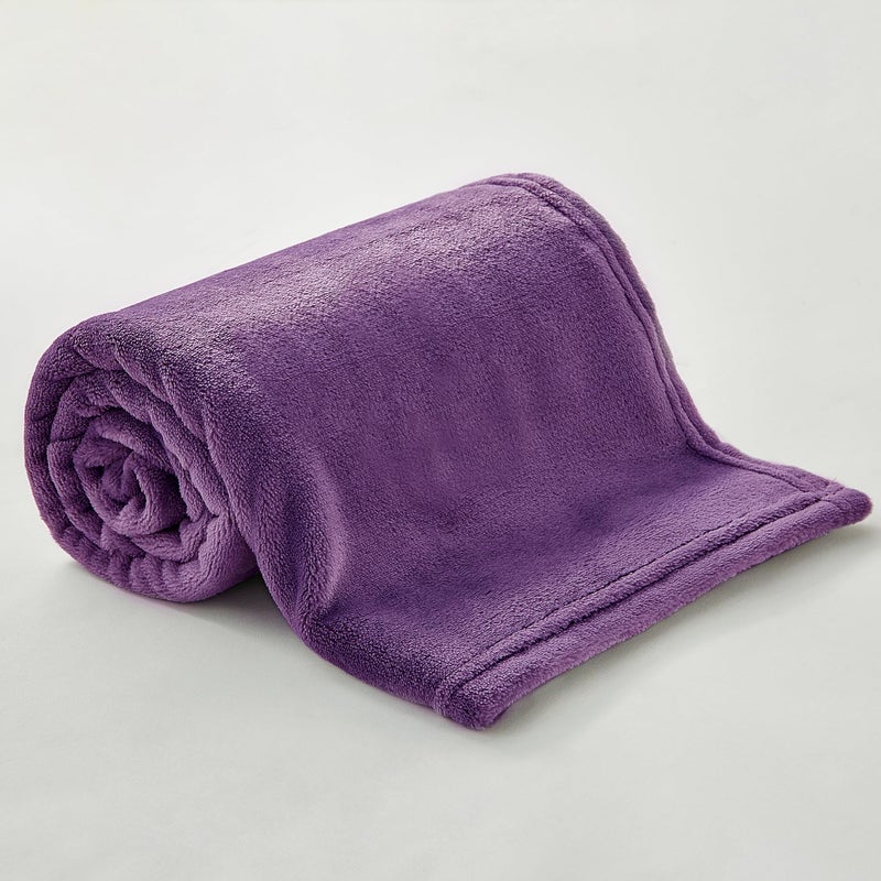 BEDELITE Fleece Blanket Purple Throw Blanket for Couch & Bed  Luxury Plush Cozy Fuzzy Blanket 50"" x 70""  Super Soft Warm Lightweight Fall Throw Blanket for Travel Camping - Image 4