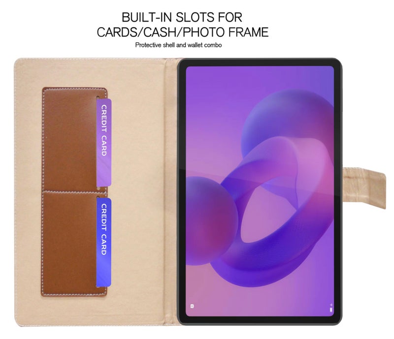 TGK Flip Cover Case for Lenovo Idea Tab 11 inch 2025 TB-336ZU TB-336FU, Motorola Pad 60 Neo 5G 11" Tablet with Stylus Holder (Black) - Image 3