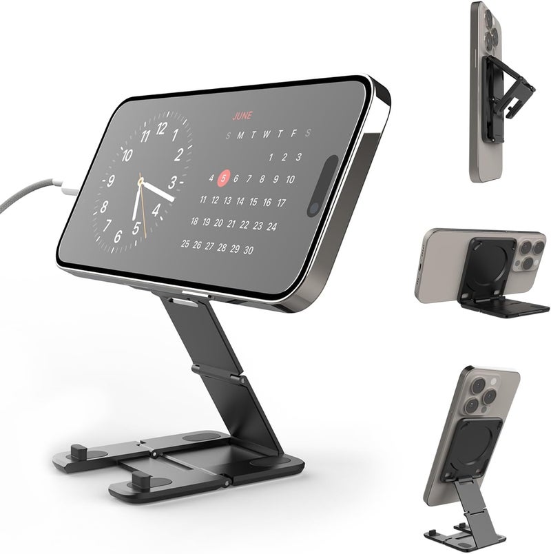 كينو Stance+ 10-in-1 MagSafe Super Gadget، حامل ثلاثي القوائم مغناطيسي، حامل لفتحة التهوية + لوحة القيادة + مشغل الأقراص المضغوطة، حامل إصبع، حامل للطائرة، عصا سيلفي، والمزيد - Image 1