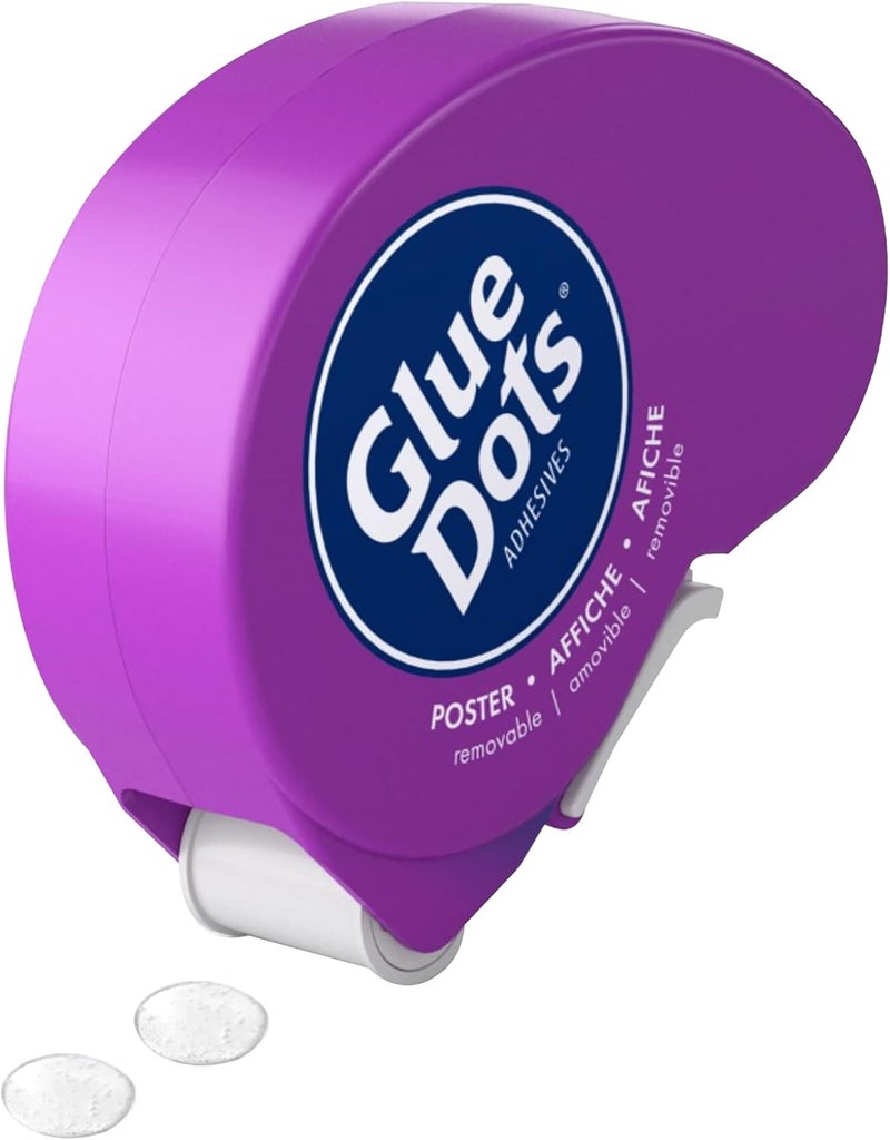 Glue Dots .375" Poster Dot Disposable Dispenser - 200 Clear Dots - Image 1