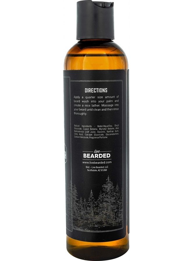 : Beard Wash - Straight Up - Beard and Face Wash - 8 fl. oz. - Water-Based Formula with All-Natural Ingredients for a Gentle, Deep Cleanse - Made in the USA