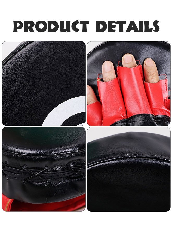 UETEEY 1 PC Boxing Curved Focus Punching Mitts, Boxing Pads Shock Absorbent Training Hand Pads, Extra Large & Thicken Leatherette Boxing Equipment for Karate, Muay Thai Kick, Sparring, Martial Arts, MMA - Image 5