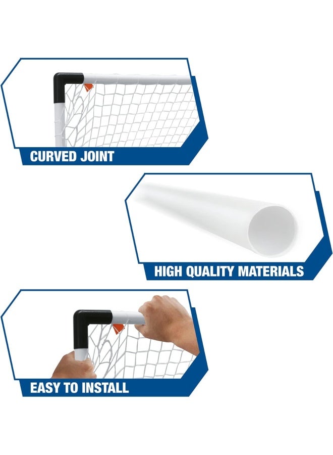 موندو مجموعة هدف كرة قدم صغير محمولة من موندُو – شبكة قابلة للطي مع كرة ومضخة، حجم مدمج 95 × 70 سم - Image 3