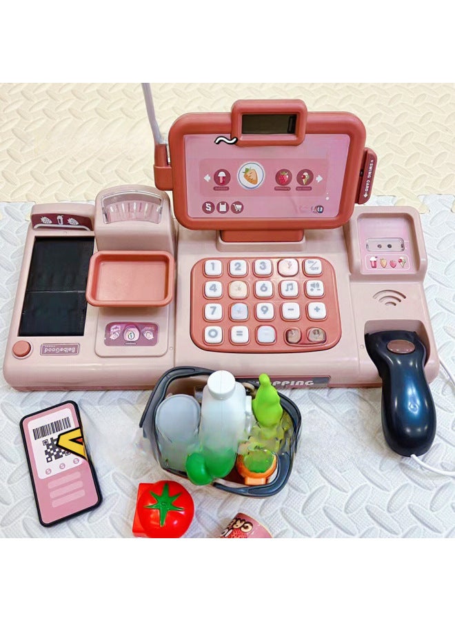 ألعاب الأطفال التعليمية الممتعة من بابي فالي، ماكينة تسجيل النقود في السوبر ماركت، ماكينة بيع صغيرة للفتيات، هدية عيد ميلاد - اللون: 888-59 ماكينة تسجيل النقود 【مسحوق】】 - Image 2