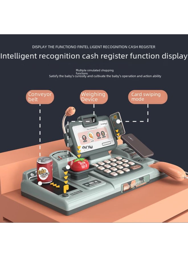 ألعاب الأطفال التعليمية الممتعة من بابي فالي، ماكينة تسجيل النقود في السوبر ماركت، ماكينة بيع صغيرة للفتيات، هدية عيد ميلاد - اللون: 888-59 ماكينة تسجيل النقود 【مسحوق】】 - Image 5