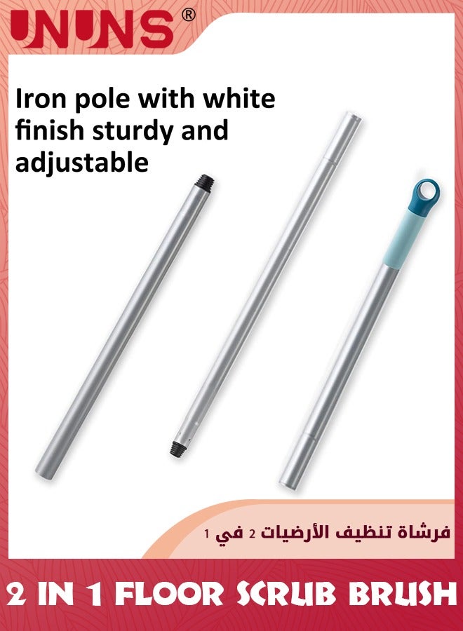 UNUNS Floor Scrub Brush With Long Handle,Stiff Bristle Brush,Tub And Tile Brush 2 in 1 Scrape And Brush Scrubber Adjustable 120° Rotatable For Cleaning Bathroom/Patio/Kitchen/Wall/Deck - Image 5