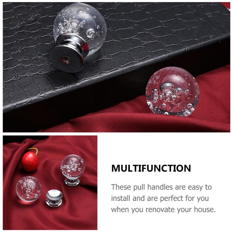 4Pcs Crystal Drawer Knobs Kitchen Cabinet Handles For Wardrobe Bathroom Furniture - Image 3