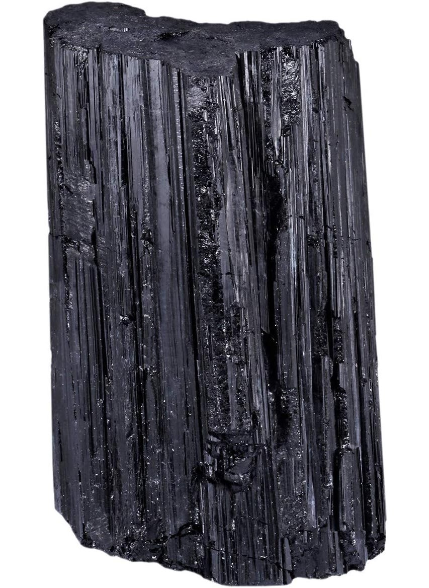 SUNYIK SUNYIK Natural Rough Raw Black Tourmaline Stone Bar Gemstone Cluster Specimen Mineral Healing Crystal Point Stone Home Decor Irregular Shaped, 0.4-0.6lb, 1.2-3 inches 