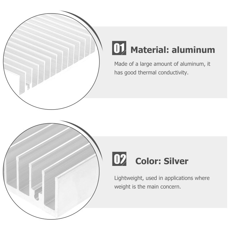Aluminum Heat Sink 100x100x18mm for CPU LED IC Chip Cooling High Power Devices Radiator - Image 5