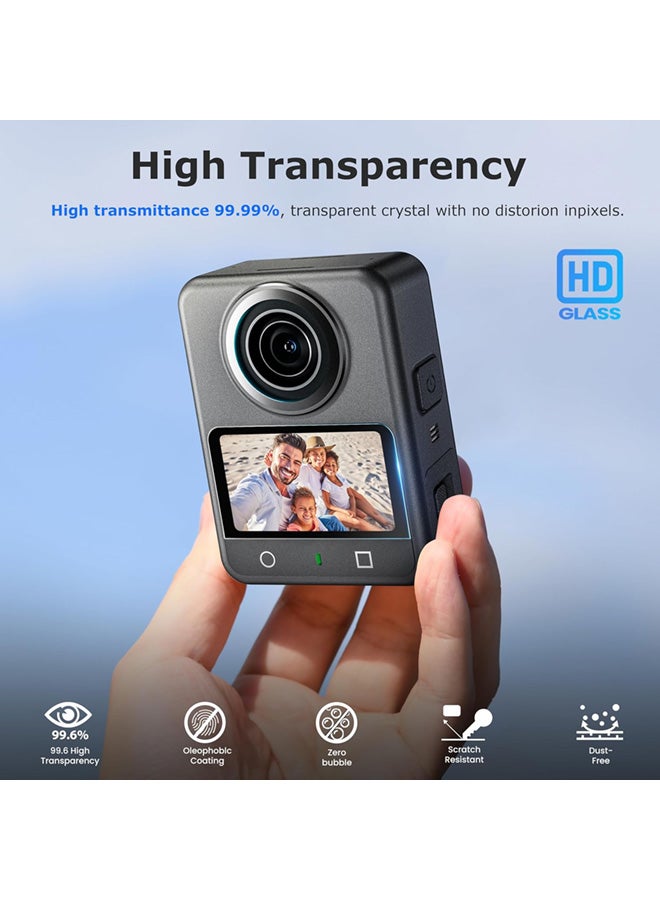 SJet 2 PACK LCD Screen Protector for DJI Osmo 360, Tempered Glass Film Accessories, 9H Hardness, Touch Sensitive, Full Screen Protection - Image 5