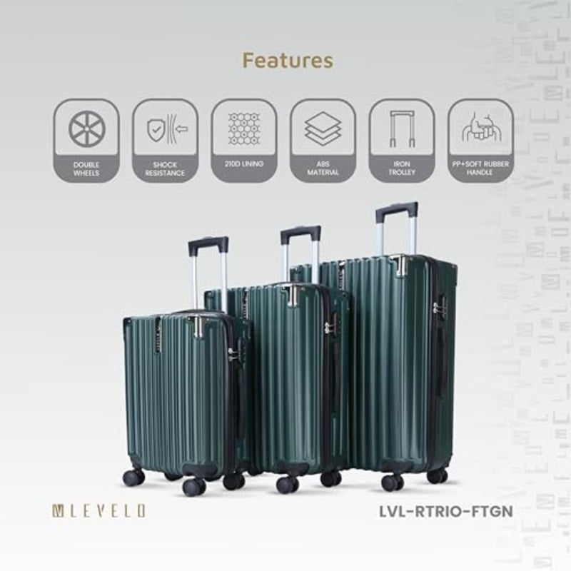 Luggage for travel: lightweight polycarbonate, matte black finish, 360 spinner wheels and TSA lock - Image 2