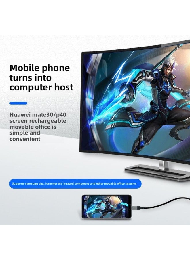 Typec To HDMI Cable 4K60HZ HD Notebook Same Screen Line Screen Cast Type-C To HDMI Adapter-Color:Typec To Hdmi Long Cable 4k60h [boxed]