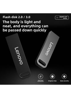 Generic Lenovo SX110 Metal U Disk 16G/32/64/128/256 Office Car Bidding USB2.0/USB3.1-Color:Black | Usb3.1-Capacity:128G Tax Included  - Image 2
