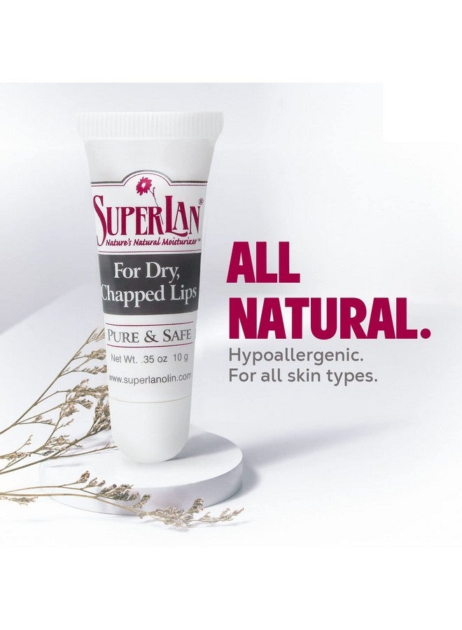 SuperLan Organic lanolin lip balm 2 pack - Medical grade - Natural nipple cream - Moisturizer for dry cracked lips - Hydrating lip care - Ultra pure jojoba oil - Kosher chapstick - Image 2