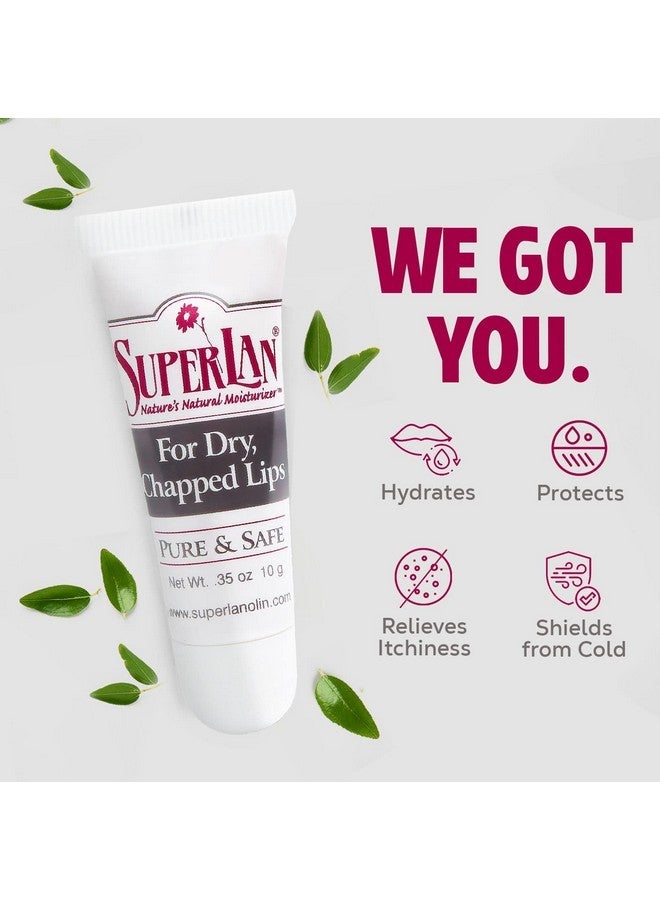 SuperLan Organic lanolin lip balm 2 pack - Medical grade - Natural nipple cream - Moisturizer for dry cracked lips - Hydrating lip care - Ultra pure jojoba oil - Kosher chapstick - Image 3