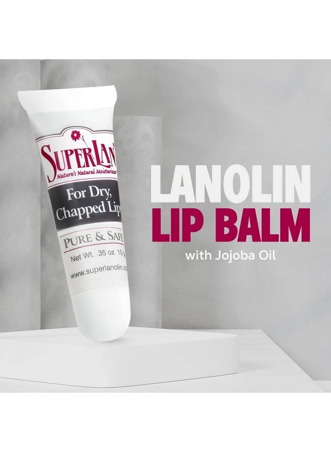 SuperLan Organic lanolin lip balm 2 pack - Medical grade - Natural nipple cream - Moisturizer for dry cracked lips - Hydrating lip care - Ultra pure jojoba oil - Kosher chapstick - Image 5