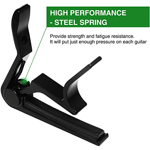 IMUSGO Guitar Capo, 6-String Acoustic & Electric Guitar Capo,Capo for acoustic guitar(Black) - Image 4