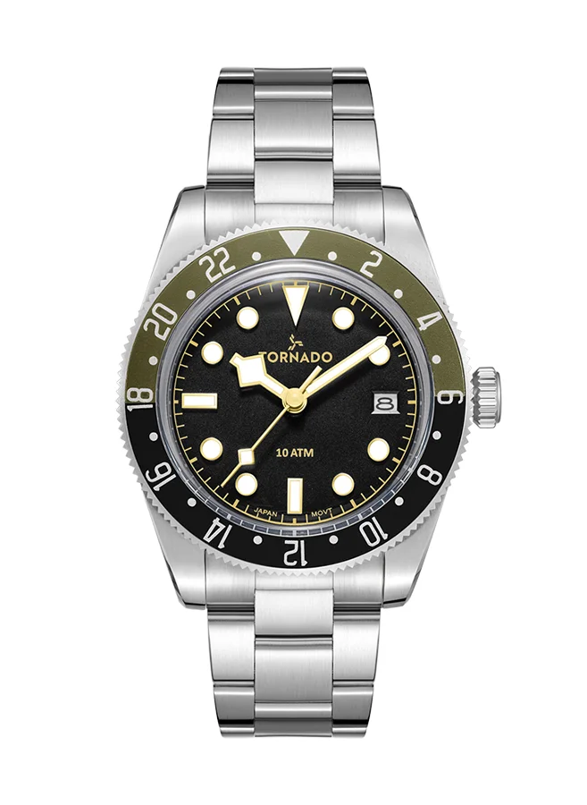 TORNADO Men Analog Display Watch With Silver Stainless Steel Strap - T24006-D1