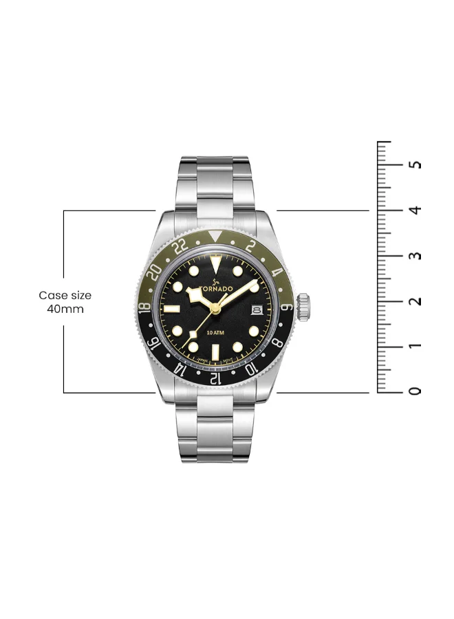 TORNADO Men's Stainless Steel Analog Watch T24006-D1 - 40 mm