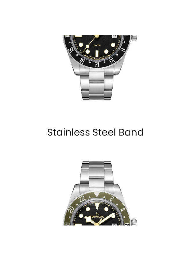 TORNADO Men's Stainless Steel Analog Watch T24006-D1 - 40 mm