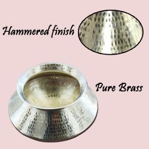 KITCART Handmade Hammered, Polished Pure Brass Water Pot Degchi Handi Pot. Indian Brass Cooking Vessel Color Golden. Capacity 2.5 Liters. Pack of 1 - Image 3