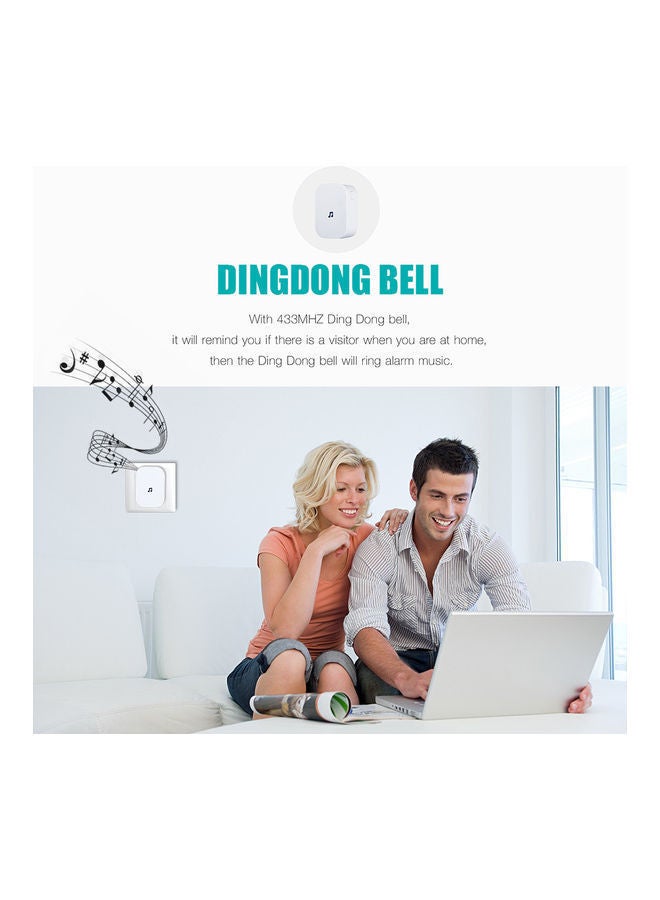 NIBEMINENT Plug-In Chime for Wireless Video Doorbell White 8 x 5.50 8cm - Image 4