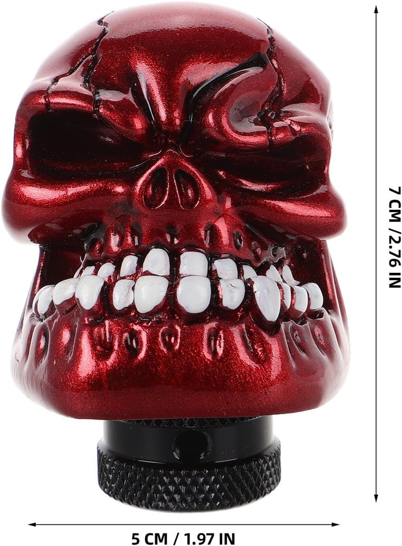 Skull Gear Shift Knob Manual Car Shifter Stick Lever Handle Red Tooth Design Universal Fit for Automotive Interior Accessories - Image 2