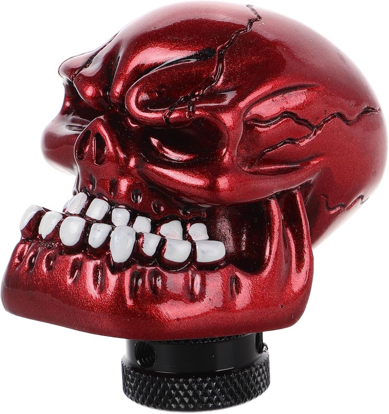 Skull Gear Shift Knob Manual Car Shifter Stick Lever Handle Red Tooth Design Universal Fit for Automotive Interior Accessories - Image 1