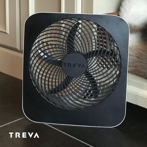 Treva 10-Inch Portable Fan, Powered by Battery and/or AC Adapter - Desk Fan Air Circulating with 2 Cooling Speeds for Personal and Travel Use (Black) (OOS) - Image 5