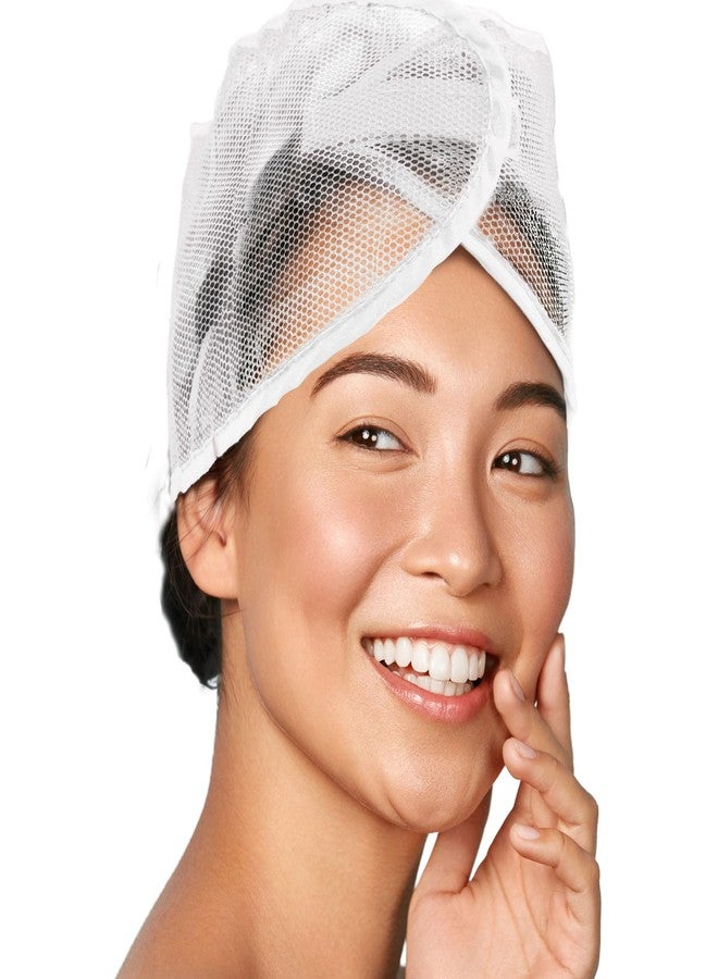 DONNA Mesh Wrap Extra Large Size - Face Wash Headbands for Women, Shower Cap Alternative, Soft and Breathable Material, Ideal for Hair Care and Beauty Routines, 1PC WHITE COLOR - Image 1