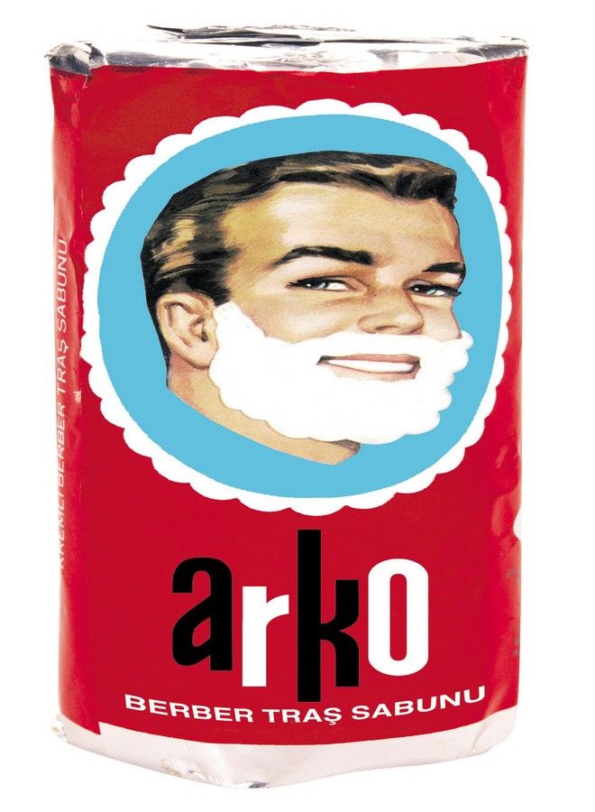 Arko Arko Men Face Shaving Soap Stick, Sensitive skin shave cream, White, ( Pack Of 12 )  - Image 1