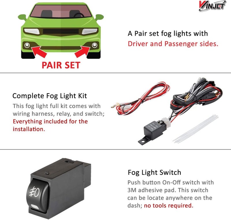 Winjet WJ30-0411-09 OEM Series Fog Lights for 2015-2017 Subaru WRX with Switch and Wiring Kit - Image 4