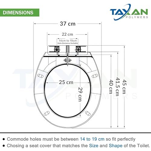 TAXAN POLYMERS TAXAN Magenta EWC Toilet Seat Cover (17 x 14.5 in) | Oval Shape, PVC Western Commode Seat with Lid | High Glossy Finish, Sleek Design, Non-Soft Closing Commode Seat Cover with Installation Kit - Image 3