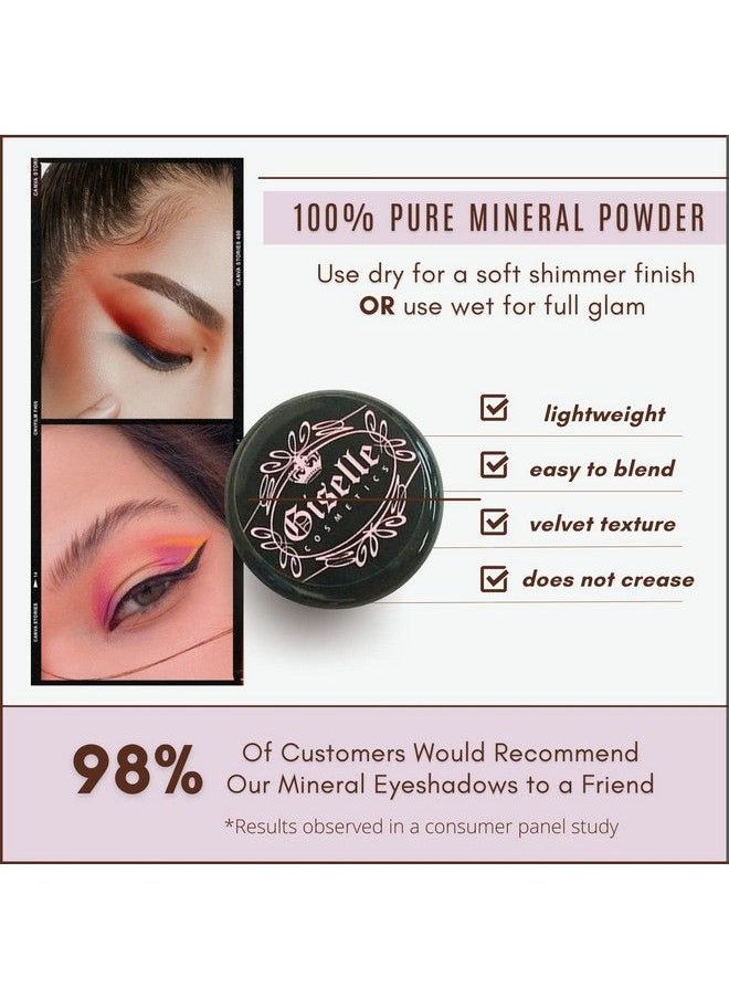 Giselle Cosmetics Loose Powder Organic Mineral Eyeshadow Coral Gold 3 gms  - Image 5