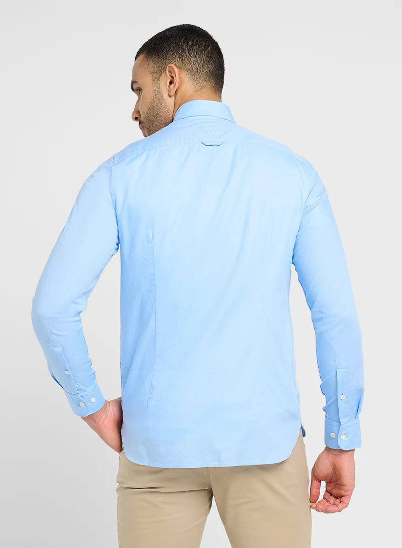 تومي هيلفيغر Logo Slim Fit Shirt