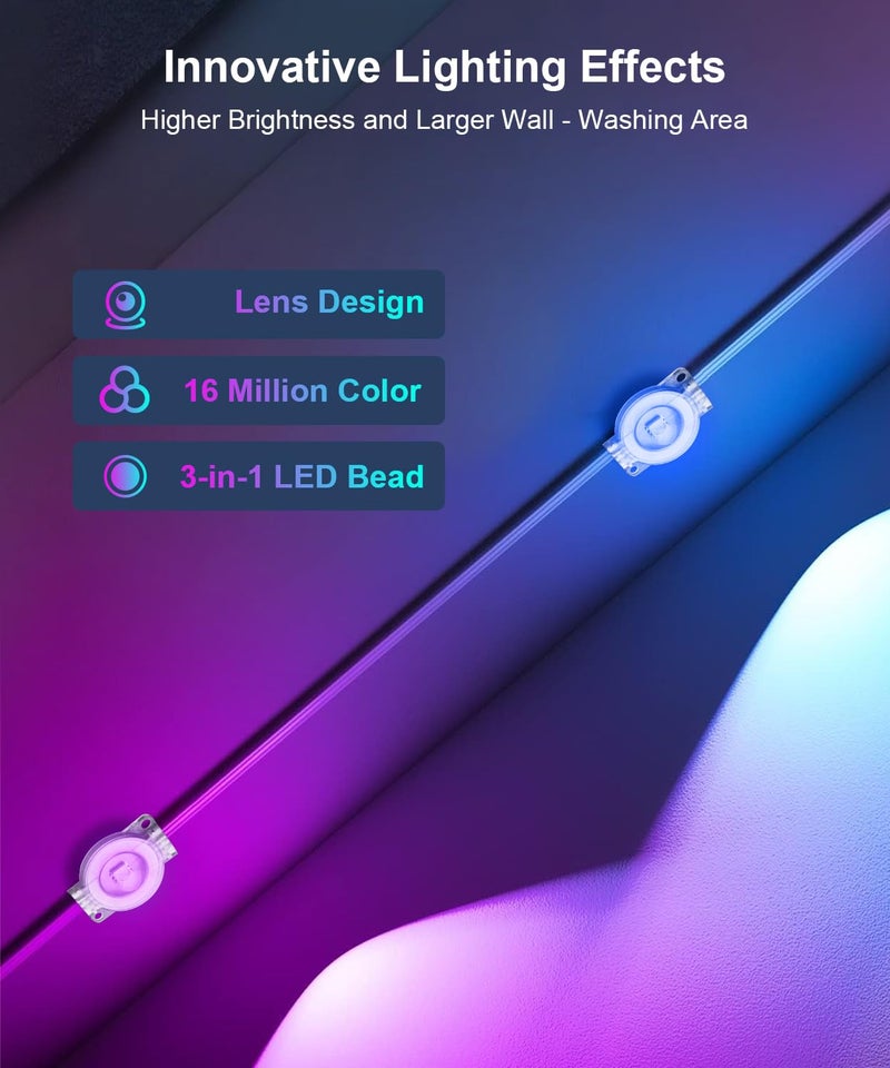 Fussion 200ft Permanent Outdoor Lights for House, 2025 Smart RGB LED Outside Lights with APP Remote Control, IP67 Waterproof Eternity Eaves Lighting for Christmas, Halloween, Holiday, Party, Daily - Image 5
