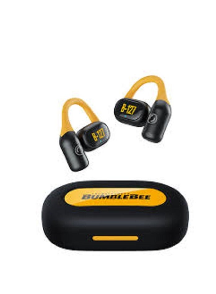Transformers TF-T13 Wireless Bluetooth Earbuds Gaming Headphones Long Battery Life Headset Low Latency HIFI Stereo Sound with Music Noise Cancellation Calls Black Yellow - Image 2