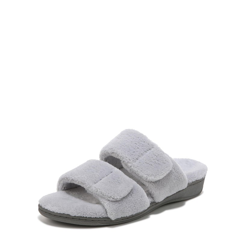Vionic Womens Indulge Dessie Slipper Ladies Comfortable Cozy Adjustable House Slippers with Concealed Orthotic Arch Support Vapor 8 Medium - Image 2