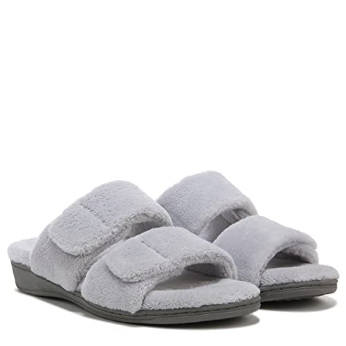 Vionic Womens Indulge Dessie Slipper Ladies Comfortable Cozy Adjustable House Slippers with Concealed Orthotic Arch Support Vapor 8 Medium - Image 3