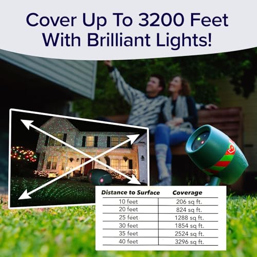 Star Shower Ultra 9 Outdoor Laser Light Show with Remote, AS SEEN ON TV, New 9 Unique Patterns, Showers Home w/Thousands of Lights, 3 Color Combinations, Motion or Still, Up to 3200 Sq Ft - Image 4