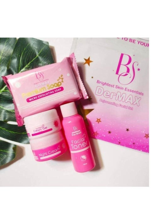 BRIGHTEST SKIN ESSENTIALS DERMAX REJUVENATING FACIAL SET